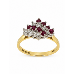 Pre Owned 18ct Ruby and Diamond Ring ZC40
